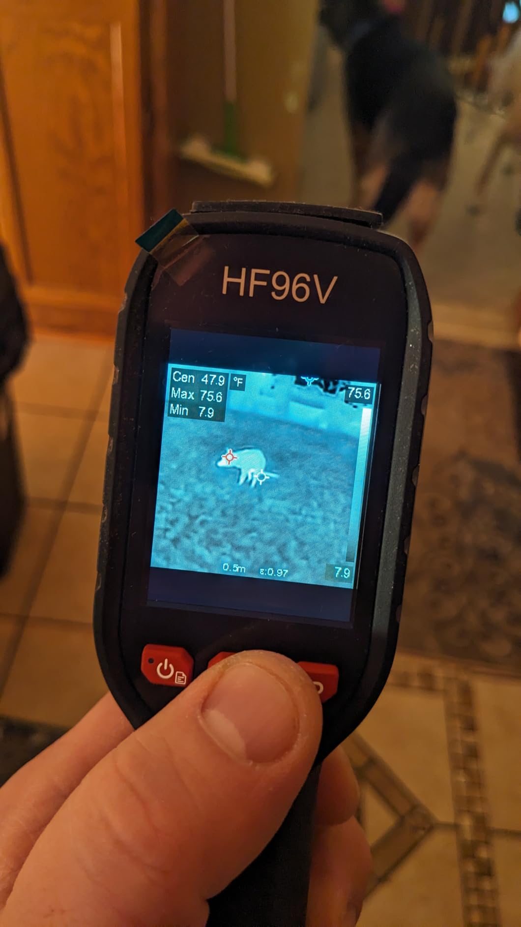 HF96V Thermal Camera with Visual Camera & Laser Pointer, Intelligent Scene Detection, 240 * 240 Super Resolution Thermal Imaging Camera,25 Hz, 50° FOV, -4°F to 1022°F, IP54 Infrared Camera customer photo 2