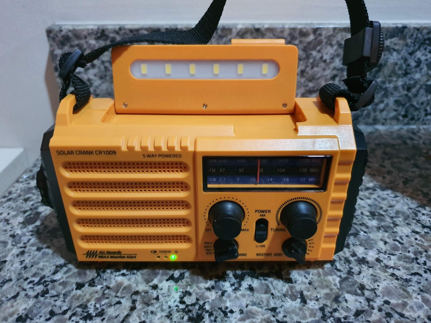 Eoxsmile NOAA Emergency Weather Radio Hand Crank Solar 12000mAh Battery customer photo 2