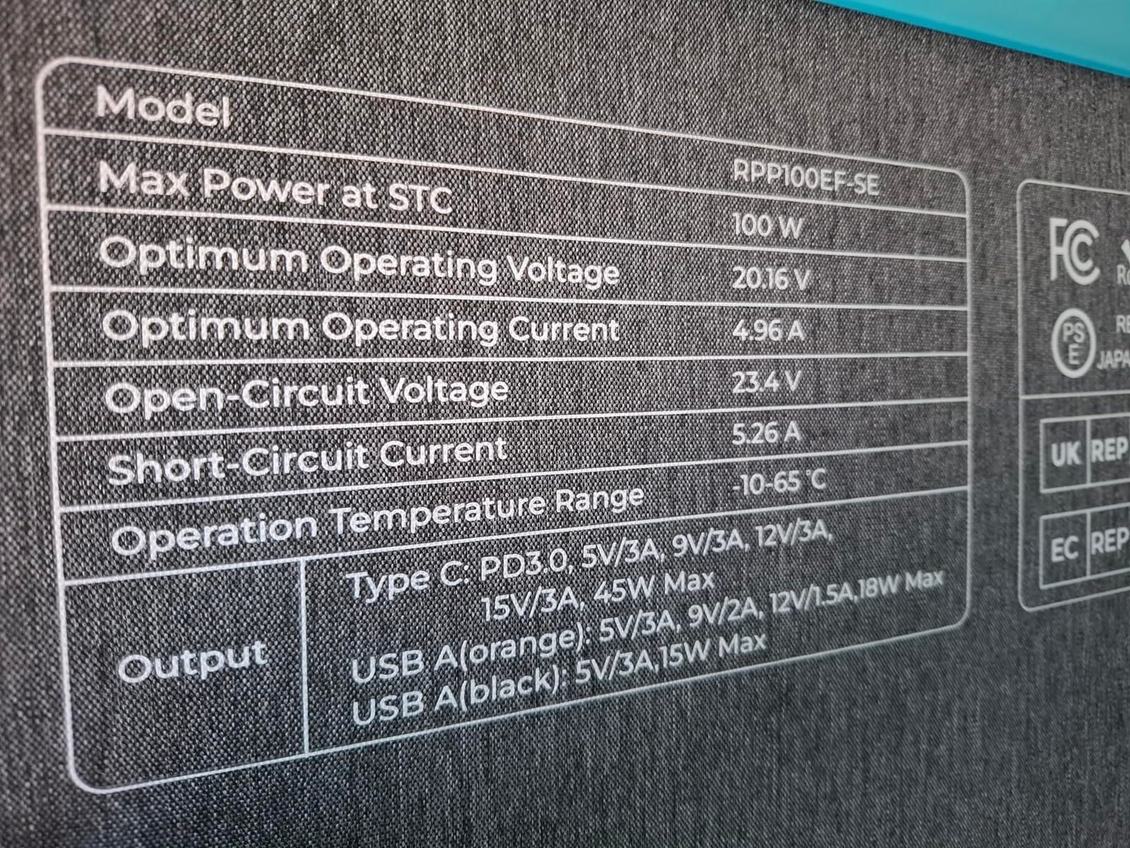 Renogy 100W Portable Solar Panel for Power Stations, 25% High Efficiency customer photo 1