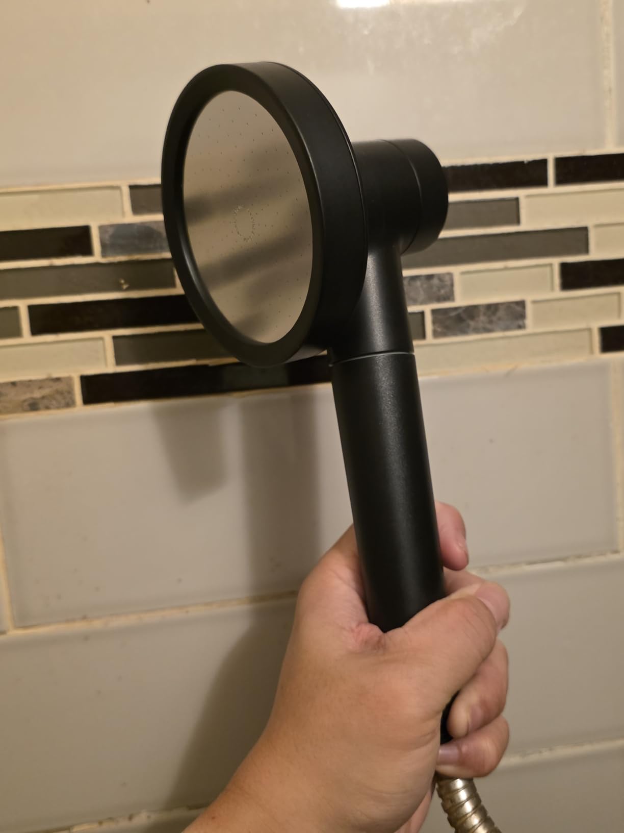 SecondShower Filtered Shower Head with Handheld for Hard Water - NSF Certified 99.9% Chlorine Removal, High Pressure, Korean Vitamin C Filter for Soft Skin & Hair (Forest Green) customer photo 1