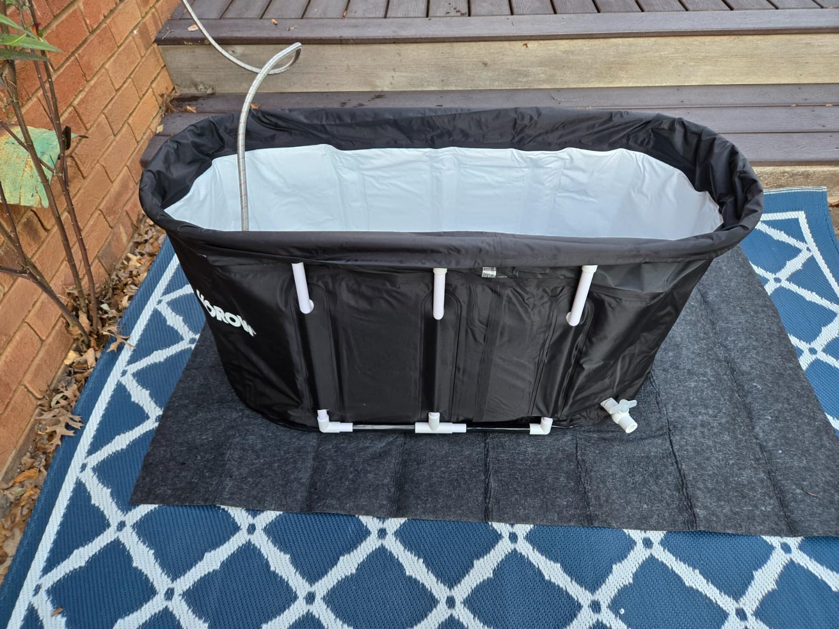 HOROW XL Large Oval Ice Bath Tub for Athletes, 100 Gallons Portable Cold Plunge Tub for Recovery and Cold Water Therapy, Multiple Layered Ice Plunge Tub with Cover for Family Gardens, Gym, Outdoor Use customer photo 2