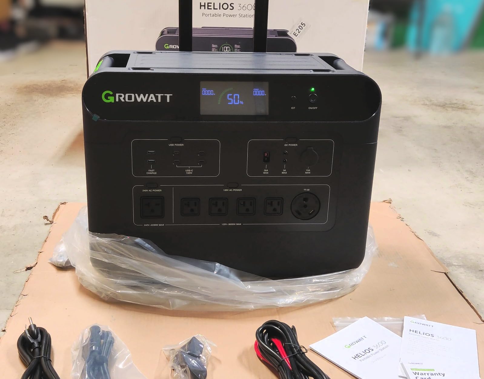 GROWATT HELIOS 3600 Portable Power Station, 3600Wh LFP Solar Generator customer photo 1