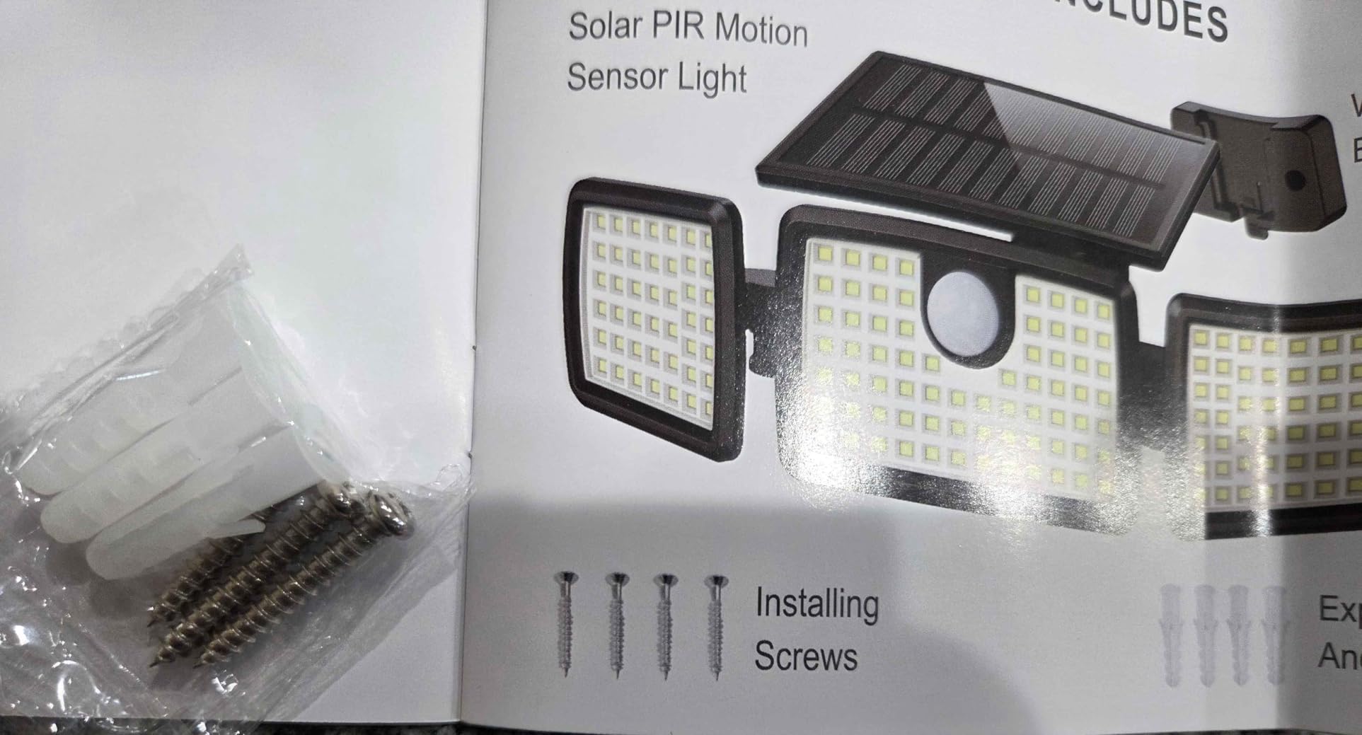 MIHANI Solar Flood Lights Outdoor, 2500LM Motion Sensor Security Lights with 270° Wide Angle, IP65 Waterproof, 3 Heads Solar Outdoor Lights for Patio, Yard, House, Garage (Non-Remote, 2 Pack) customer photo 2