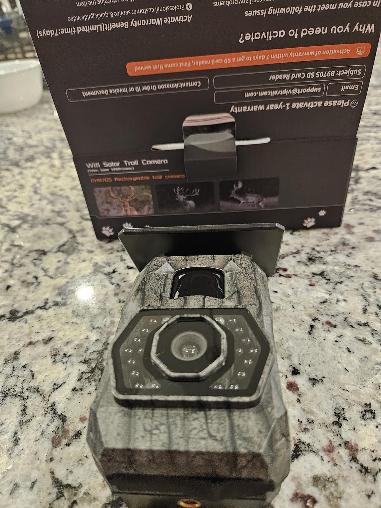 MAXDONE Solar Trail Camera WiFi Bluetooth, 4K 64MP Night Vision Game Camera customer photo 2