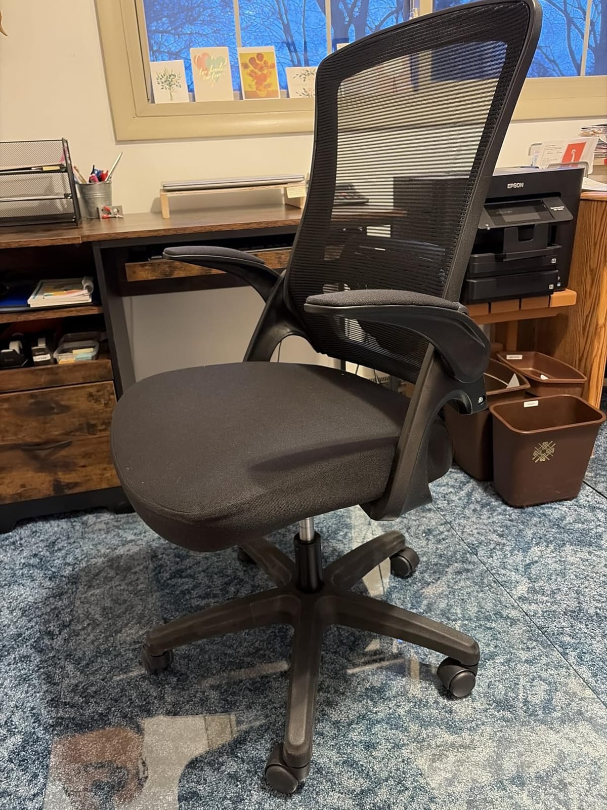 NEO CHAIR Office Desk Chair High Back Mesh Chair Adjustable Lumbar, Black customer photo 1