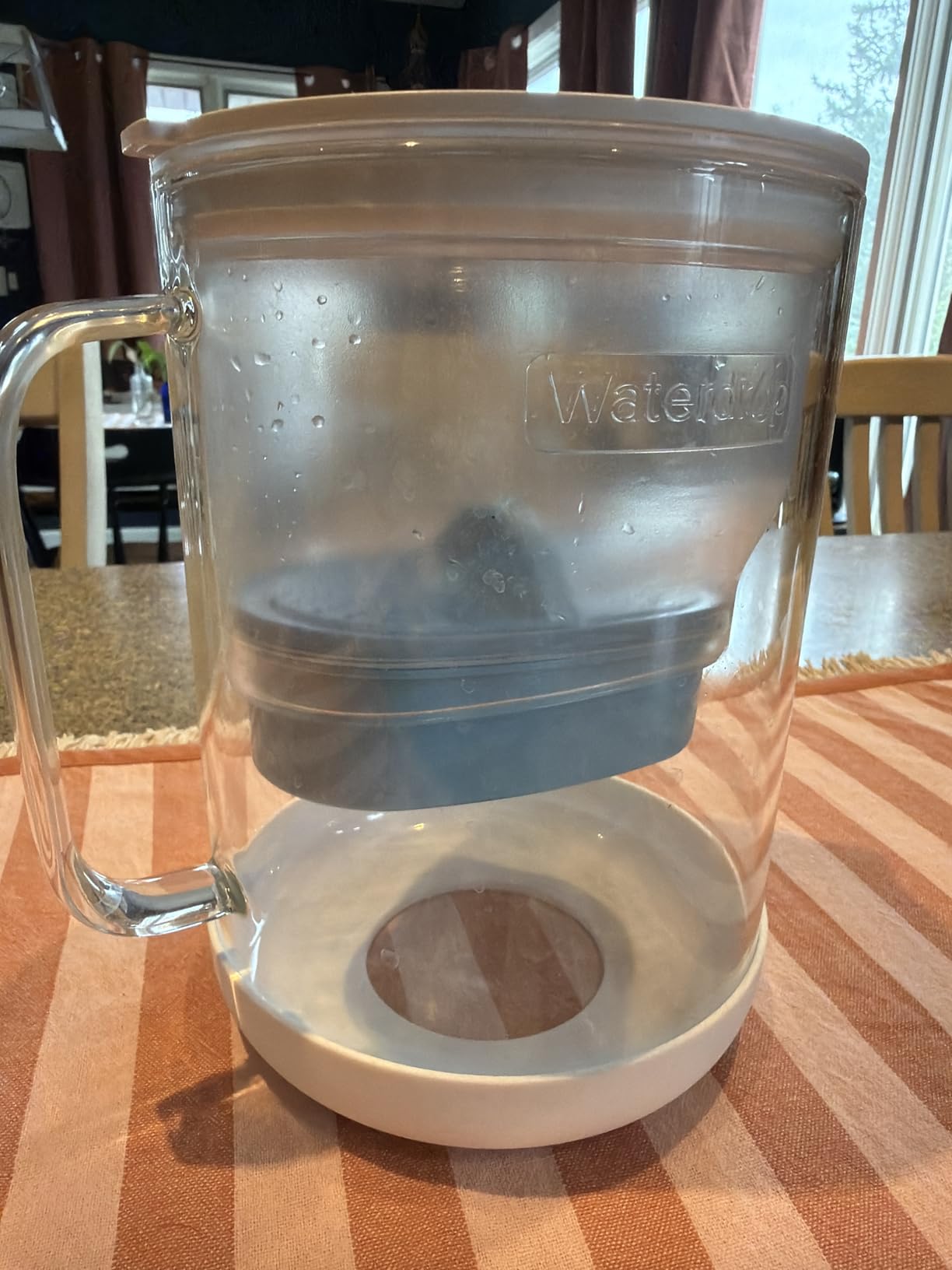 Waterdrop PT-72C-A Glass Alkaline Water Filter Pitcher, 7-Cup, Blue customer photo 2