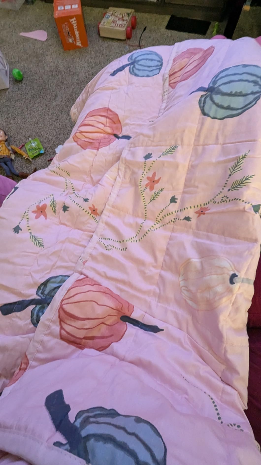 Sivio Weighted Blanket for Sleep, 5lbs, 36 x 48 inches, Blue Dinosaur customer photo 2