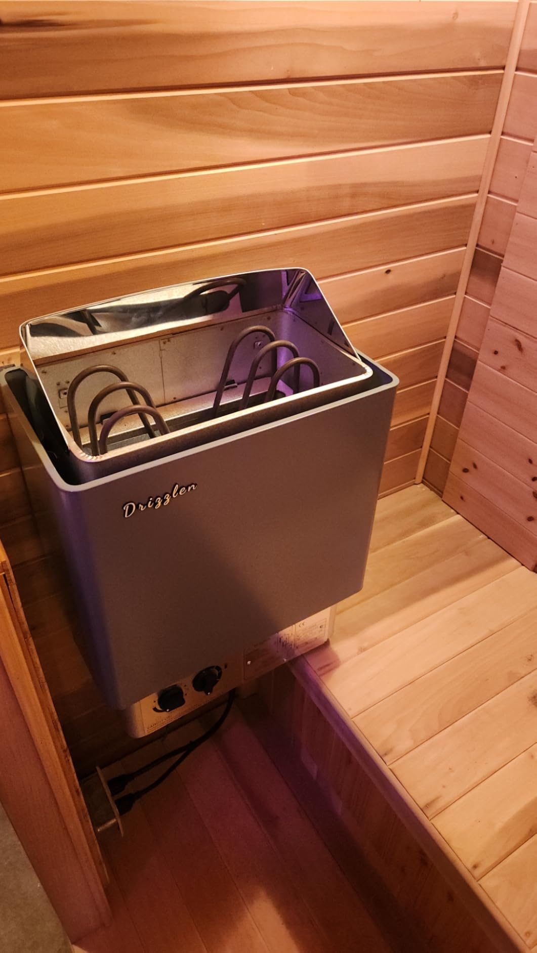 Drizzlen 2kW 110V Sauna Heater with Plug - Electric Sauna Heater, Plug and Play, Heats 100 cu. ft. in 30 Minutes customer photo 1