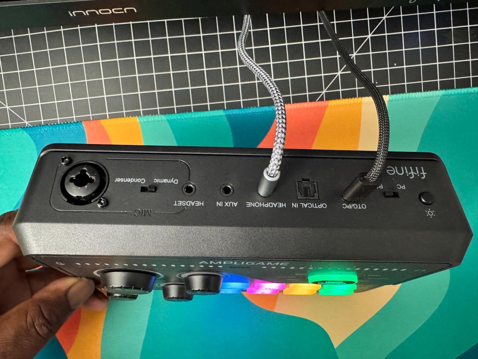 FIFINE SC8 Gaming Audio Mixer for Live Streaming with 7.1ch Surround sound customer photo 2