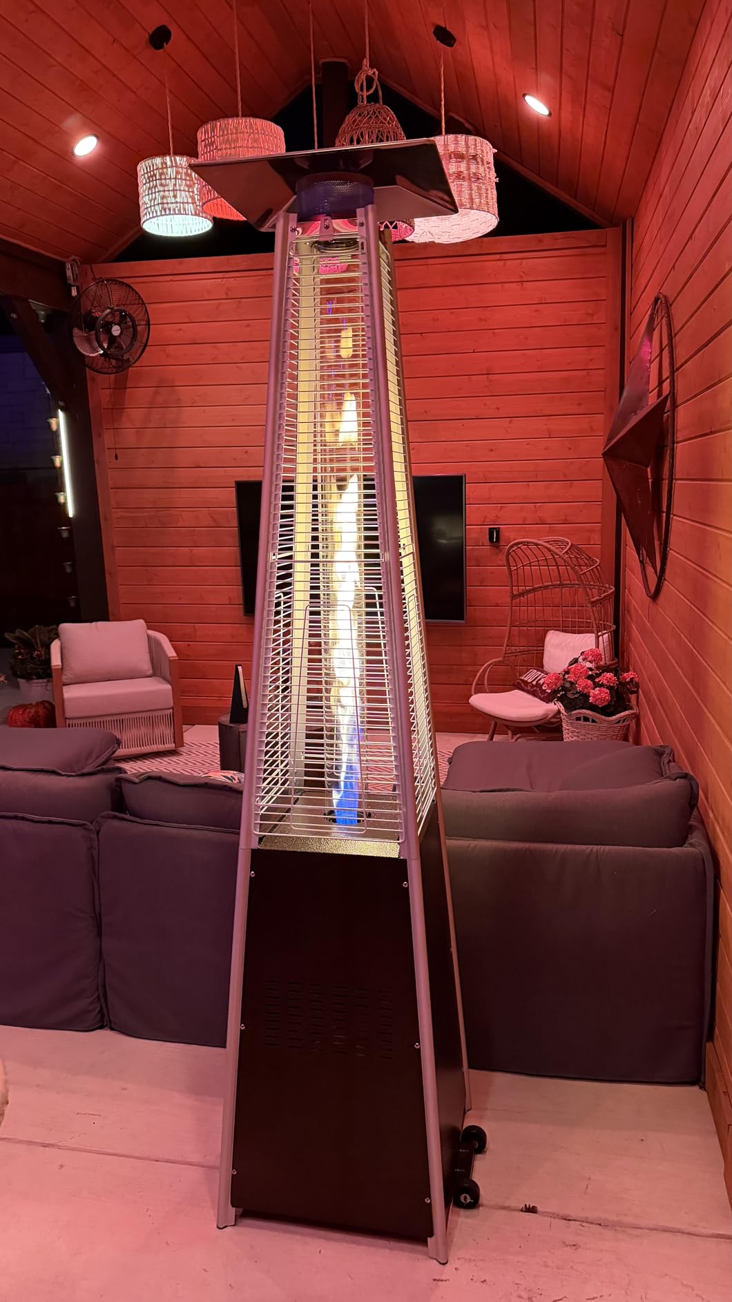 Pamapic Patio heater, Propane Outdoor Heater with Round Table, Premium 304 Stainless Steel Burner, Triple Protection System，2 in 1 Patio Heater for Outdoor Use, Residential & Commercial Use customer photo 1