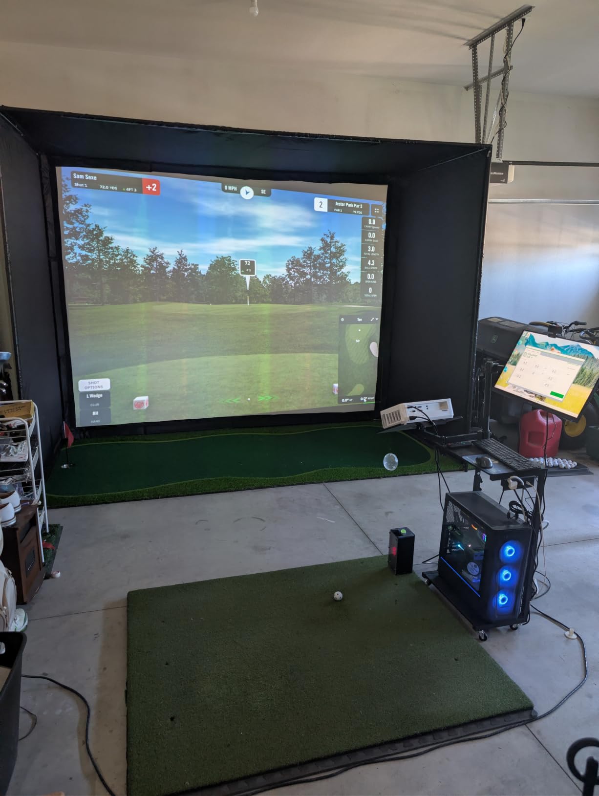 Golf Simulator Enclosure for Home Garage Indoor Sim Practice with Screen customer photo 1