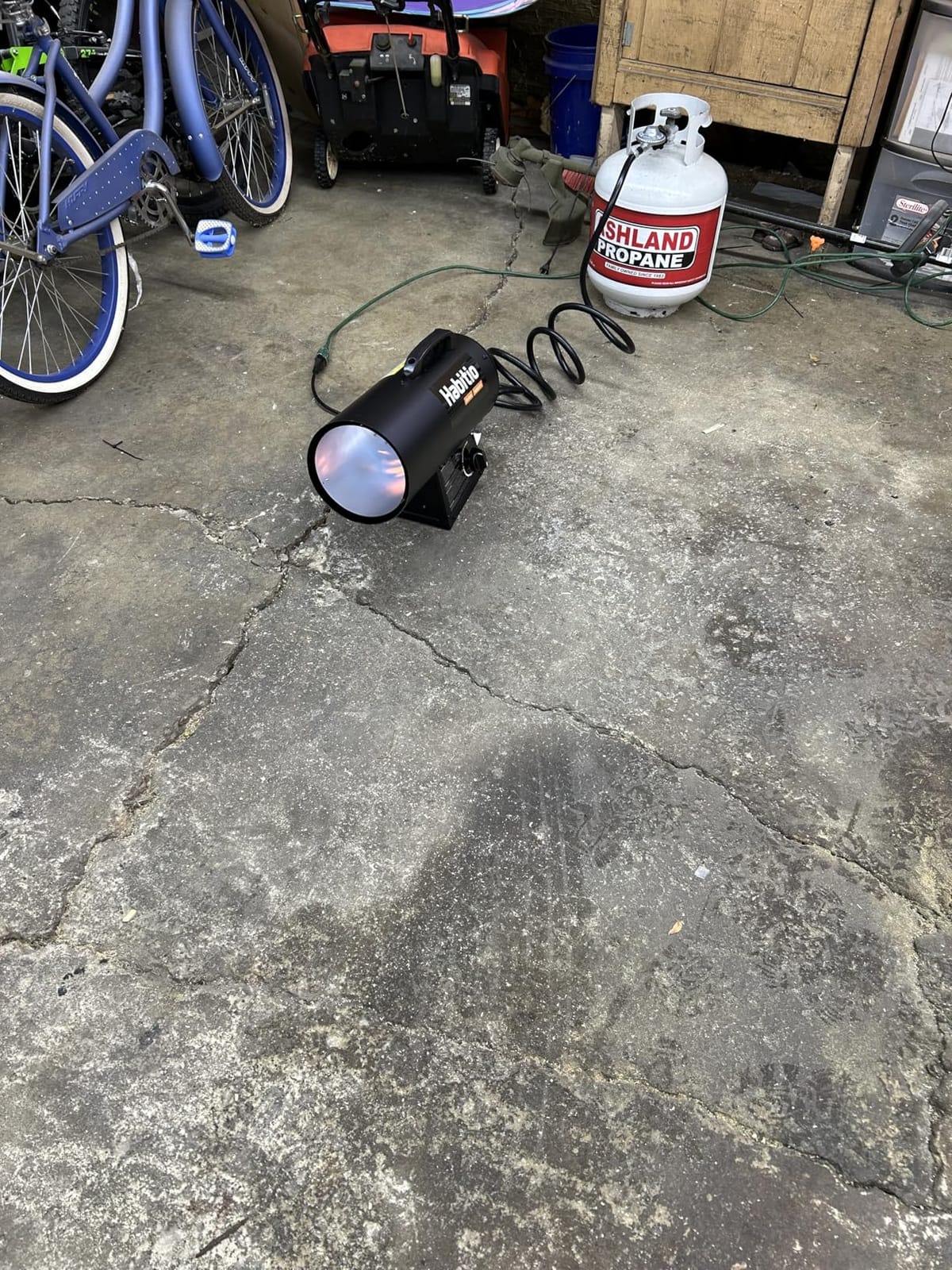 125,000 BTU Forced Air Propane Heater, Portable Torpedo Heater for Jobsite, Garage, and Construction Sites, 10 ft Hose with Regulator Included, CSA Certified customer photo 2