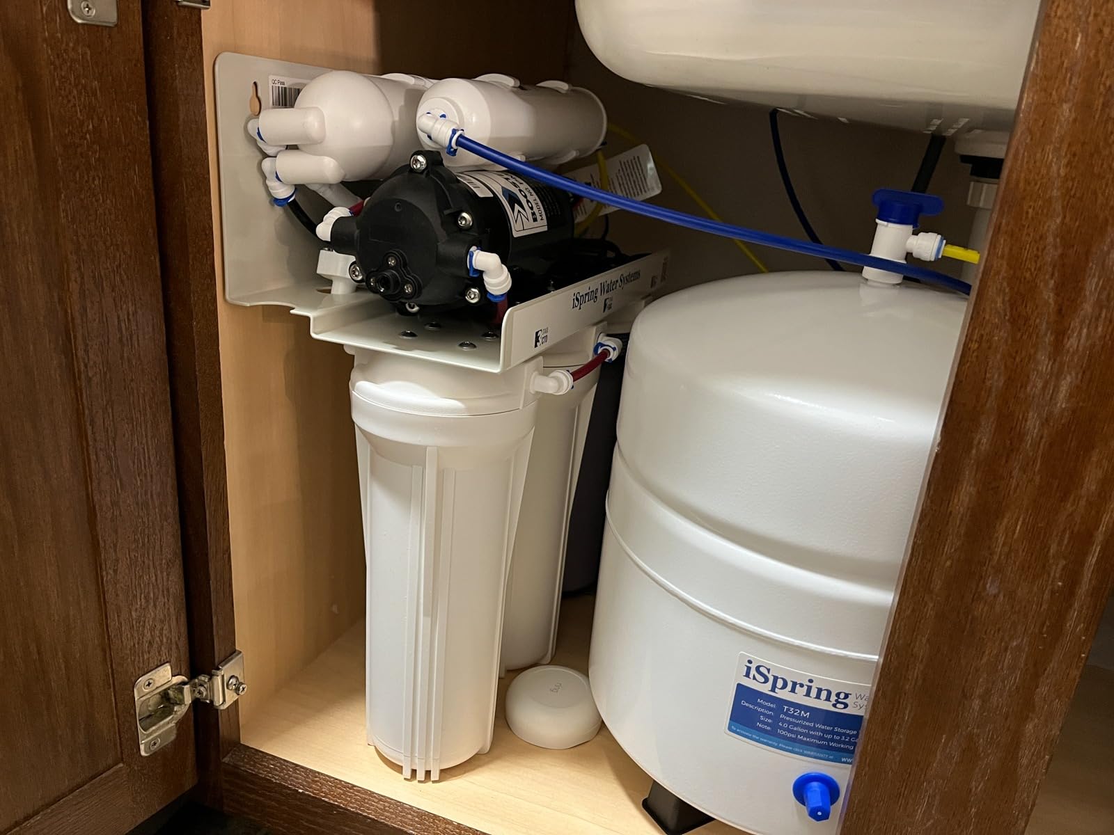 iSpring RO5004F-AK UV Alkaline Reverse Osmosis Water Filter, SGS Tested PFAS and TDS Reduction, 500 GPD Tankless Remineralization RO System Under Sink, Filter Life Monitor, 2:1 Pure to Drain customer photo 1