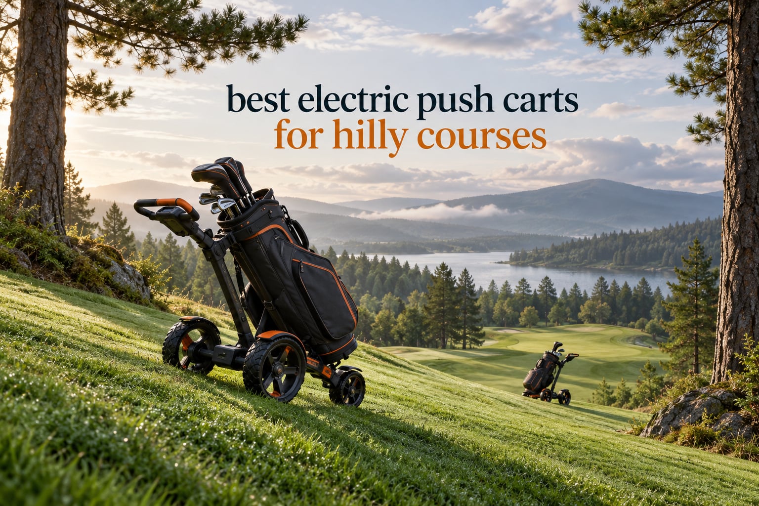 best electric push carts for hilly courses