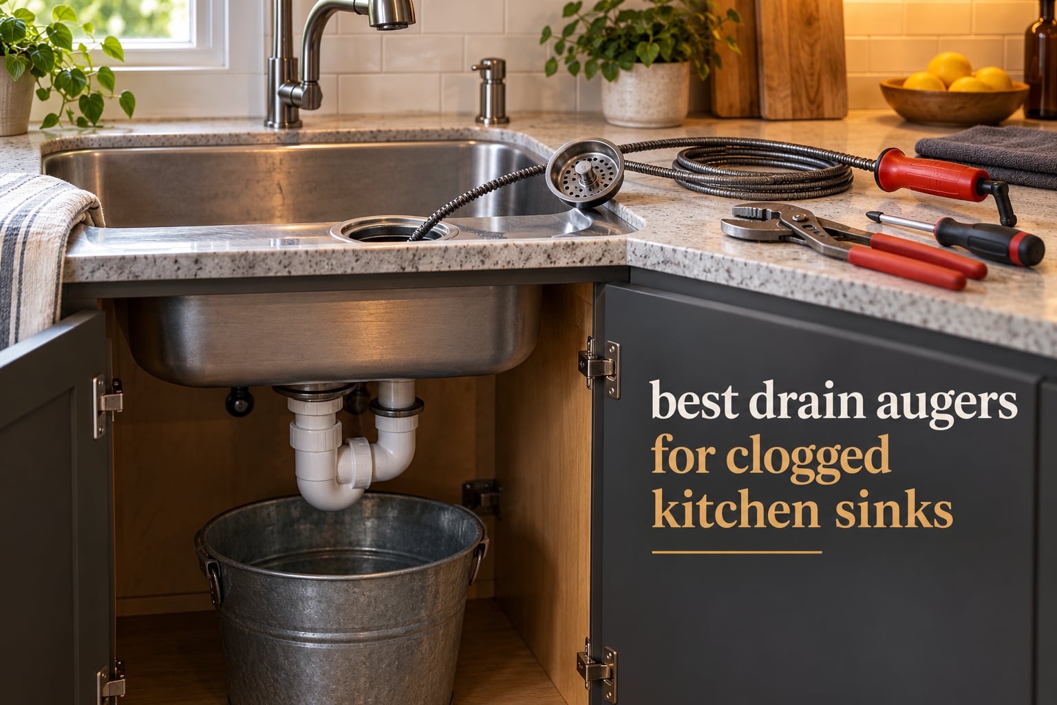best drain augers for clogged kitchen sinks