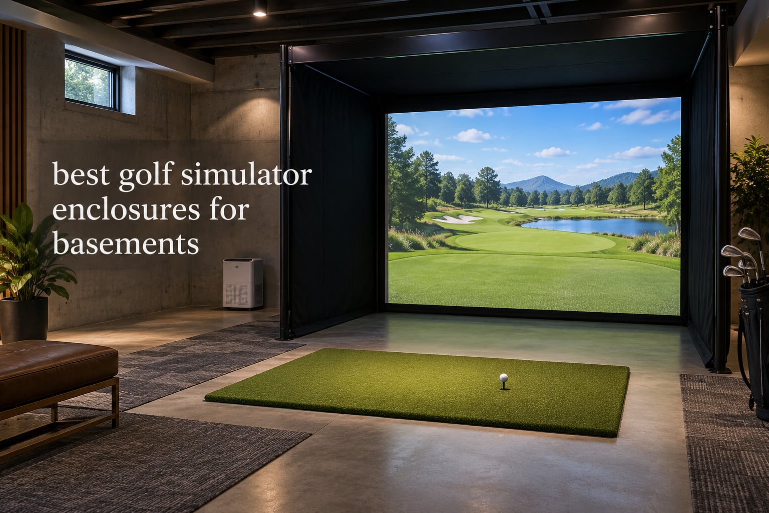 best golf simulator enclosures for basements