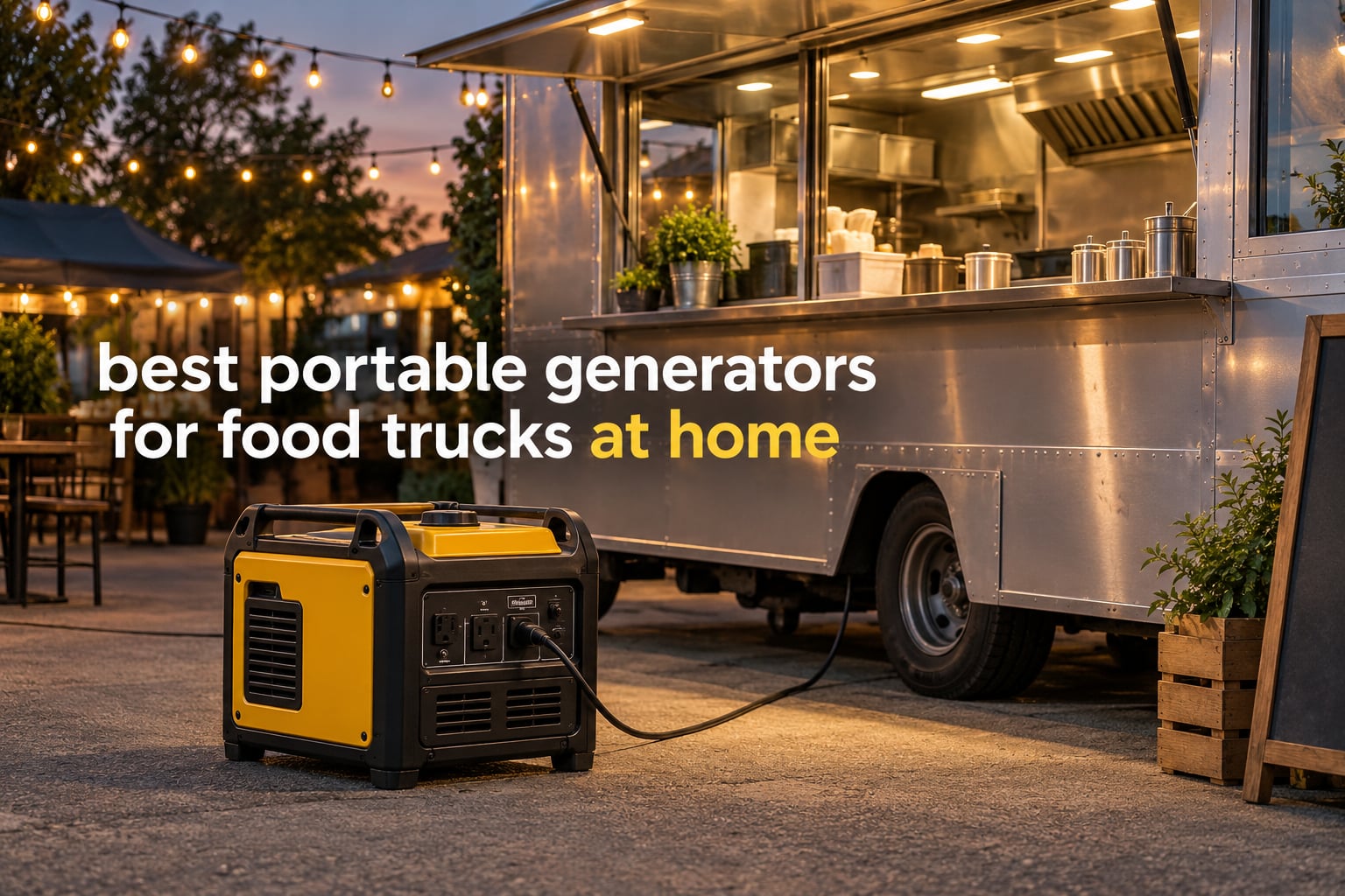 best portable generators for food trucks at home