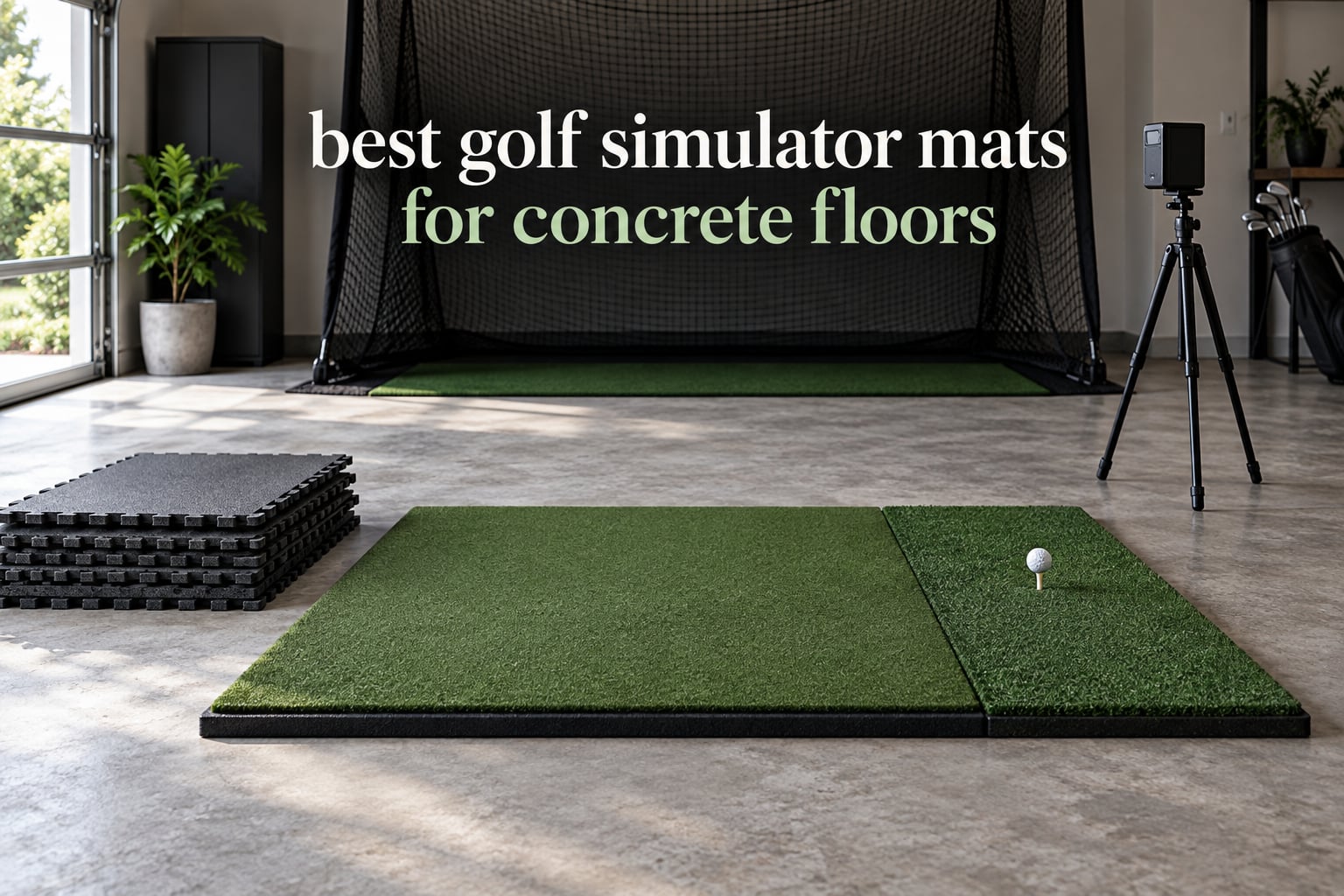 best golf simulator mats for concrete floors