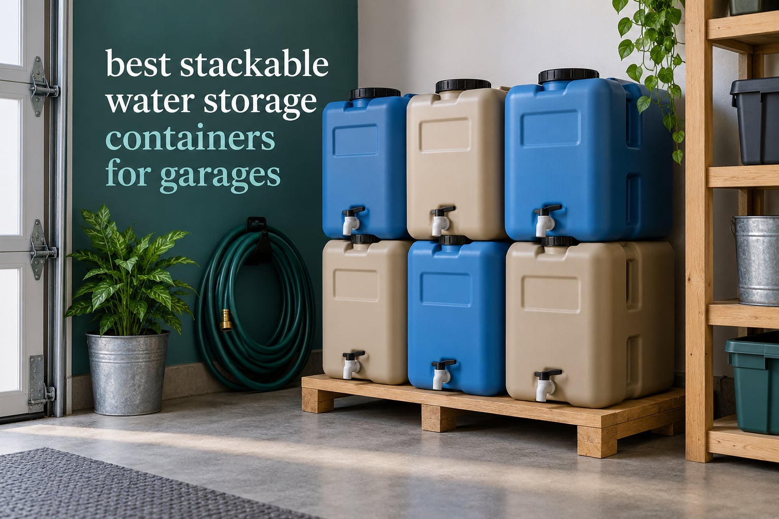 best stackable water storage containers for garages